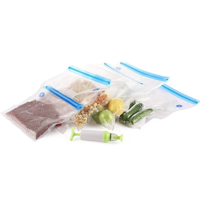 খাদ্য সঞ্চয়ের জন্য Sous Vide ব্যাগ BPA বিনামূল্যে পুনঃব্যবহারযোগ্য ভ্যাকুয়াম সিলার জিপার ব্যাগ